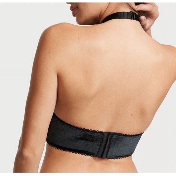Victoria's Secret Women's Medium High-Neck Embroidered Bra Top - Picture 5 of 14